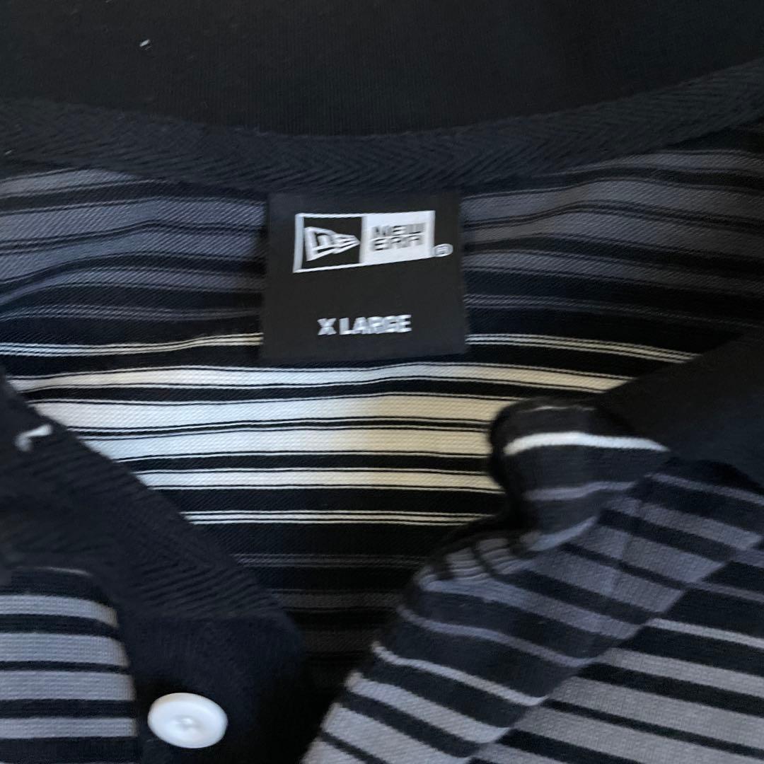 New Era ストライプポロシャツ X LARGE