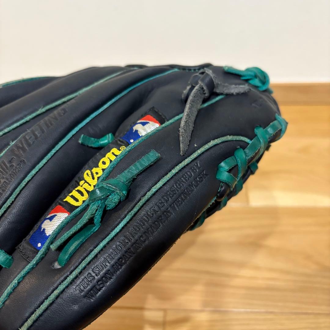 美品　Wilson ウィルソン A2000 軟式グローブ 黒 SG-445