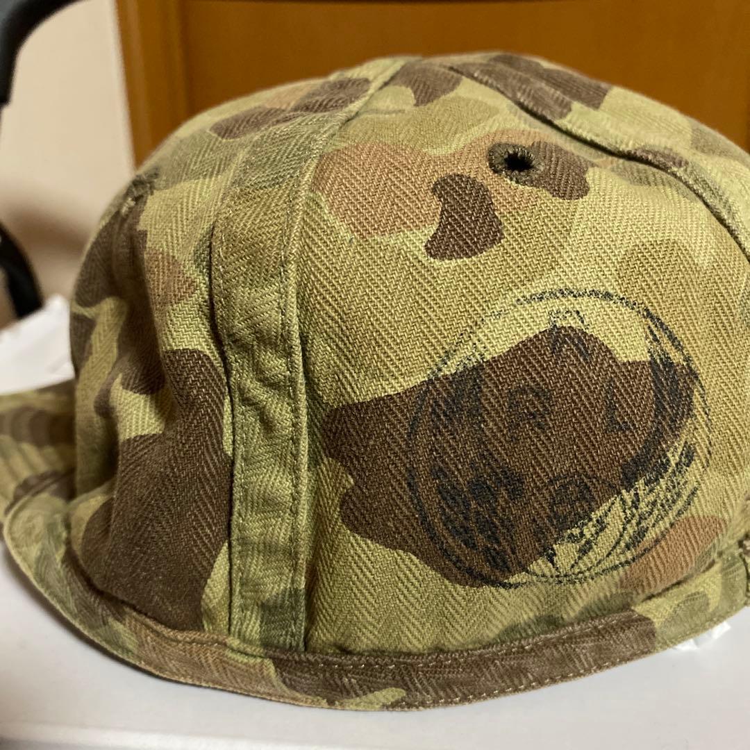 RRL ダブルアールエル カモフラージュキャップ ロゴプリント入り 美中古正規品