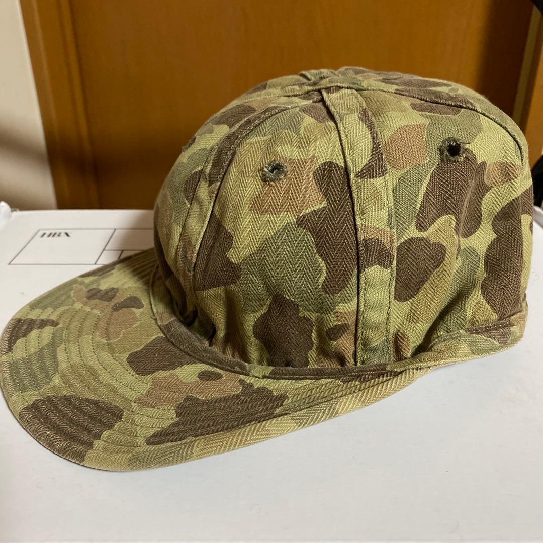 RRL ダブルアールエル カモフラージュキャップ ロゴプリント入り 美中古正規品
