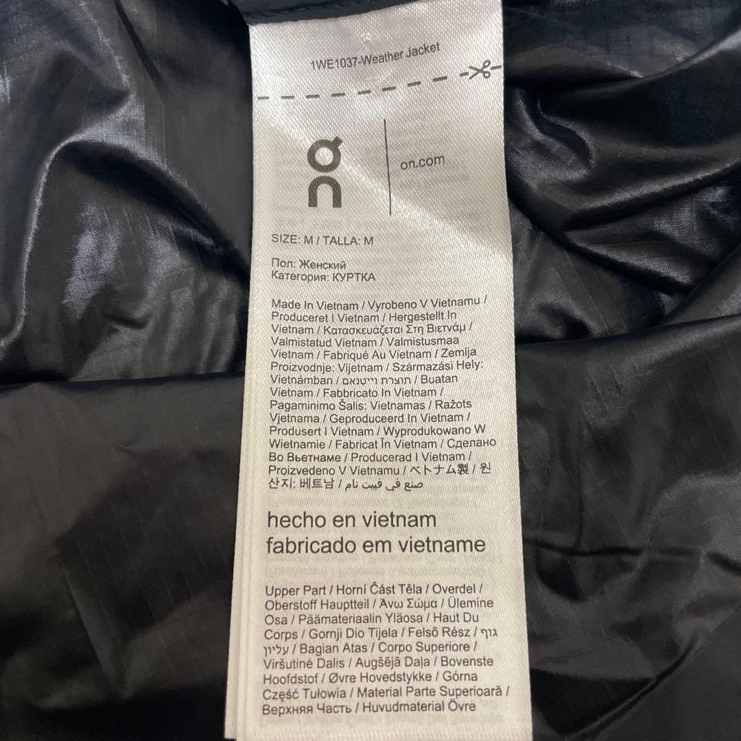 【新品未使用タグ付き】ON オン ウェザージャケット ブラック M