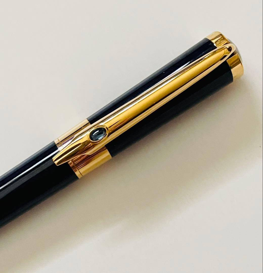 ショーメ Chaumet ロゴ 万年筆 筆記具 白蝶貝 ネイビー レディース