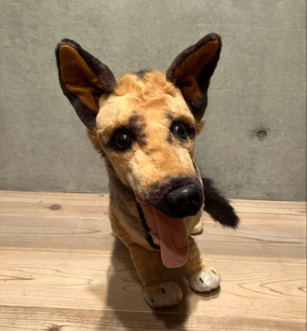 等身大 ジャーマンシェパード ぬいぐるみ リアル 昭和 アンティーク 飾り