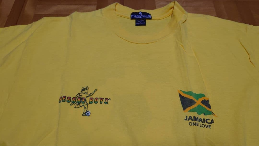 ジャマイカ　レゲエボーイズ　サッカー　Tシャツ　キイロ