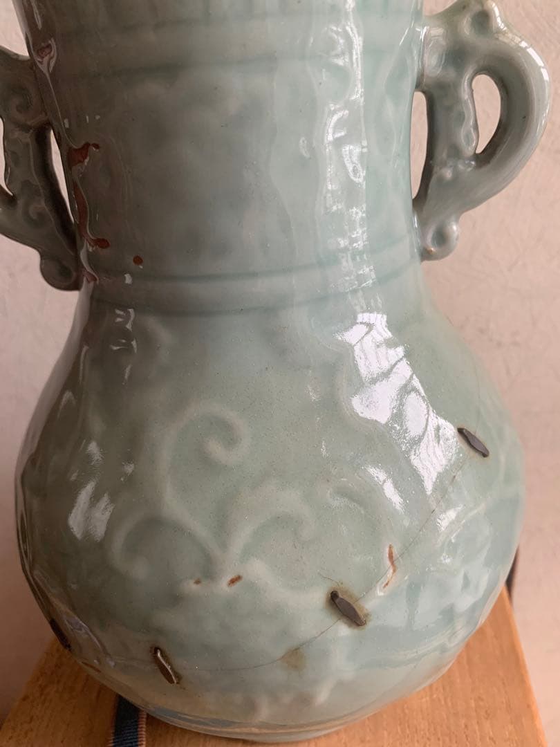 中国明時代早期青磁花瓶