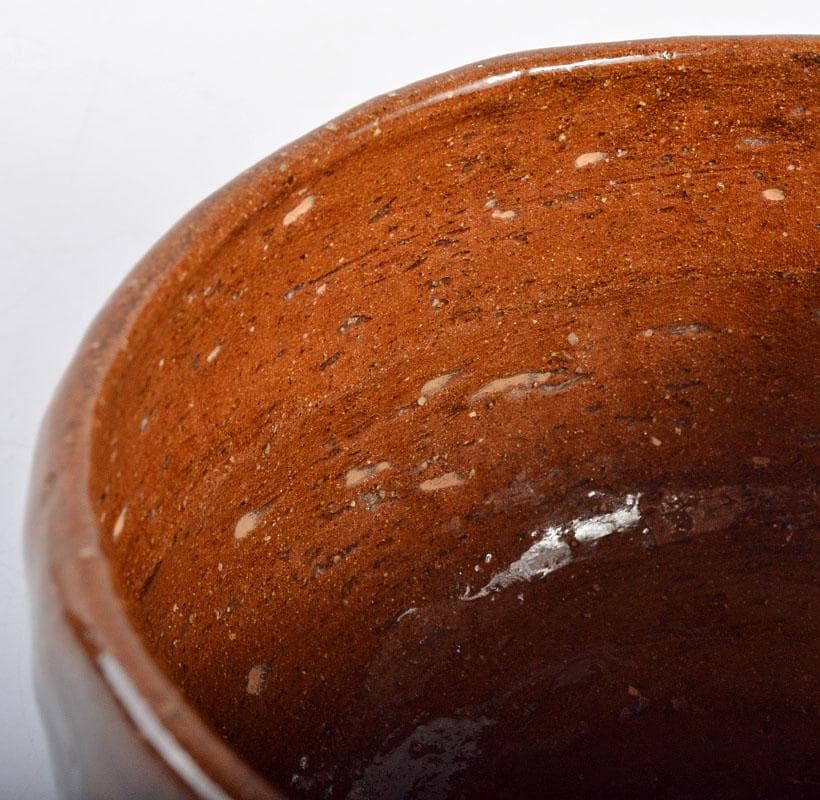 茶道具　大樋焼　中村長阿弥造　飴釉　大樋茶碗　共箱　C　R4541