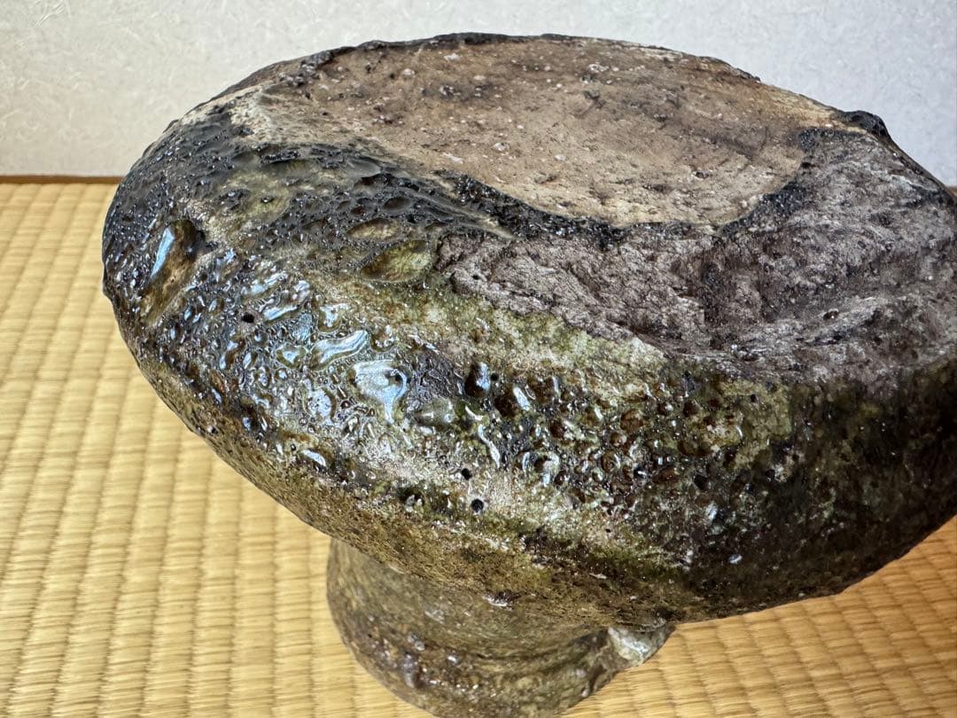 大名品　古伊賀　破袋水指　桃山〜江戸初期