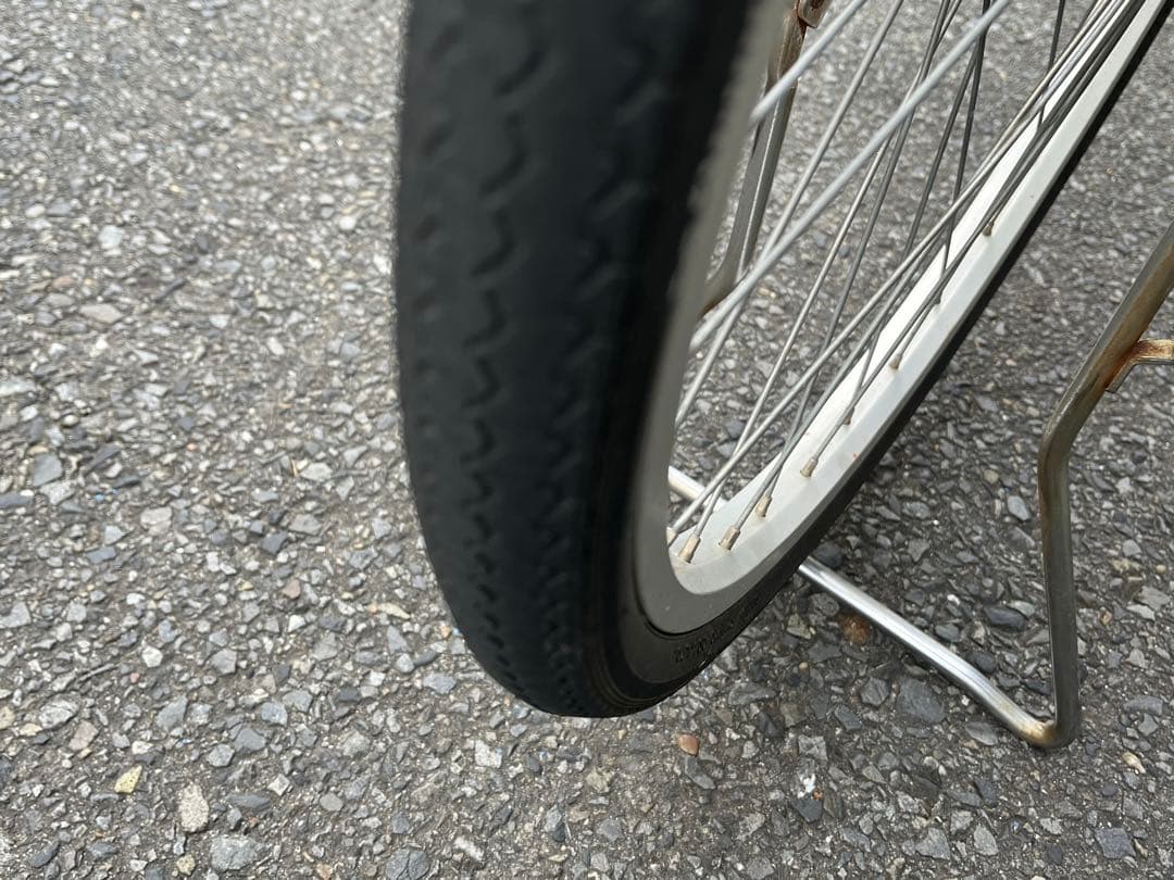 お*と様 中古ブリヂストン軽量アルミオート自転車24インチ★チェーンケース新品※