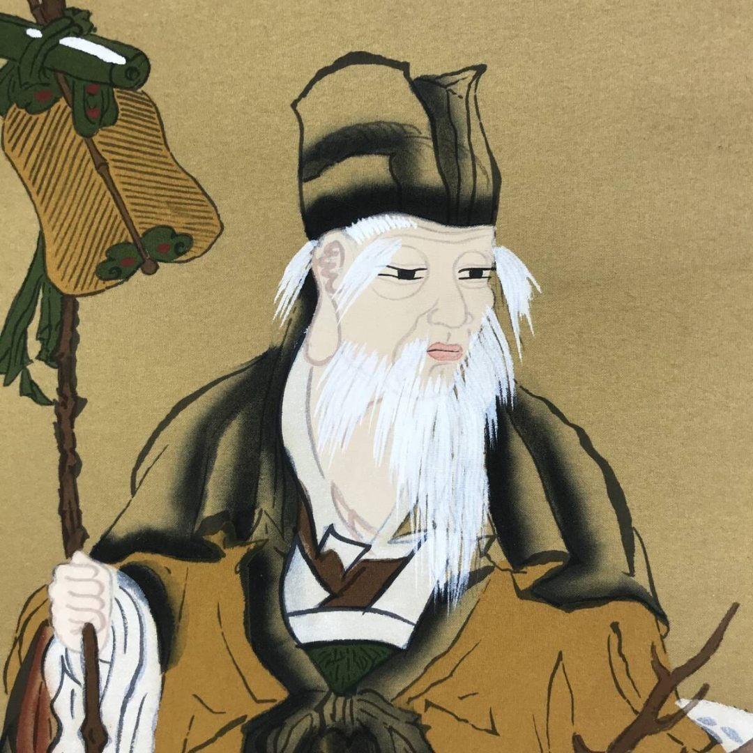 真作/芳崖/寿老鶴亀/三幅対/花鳥人物図/祝掛軸/正月/掛軸☆宝船☆AK-220