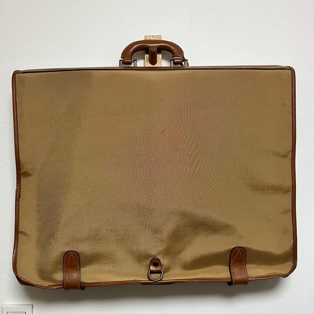 LANCEL ランセル ガーメントバッグ ナイロン レザー ベージュ