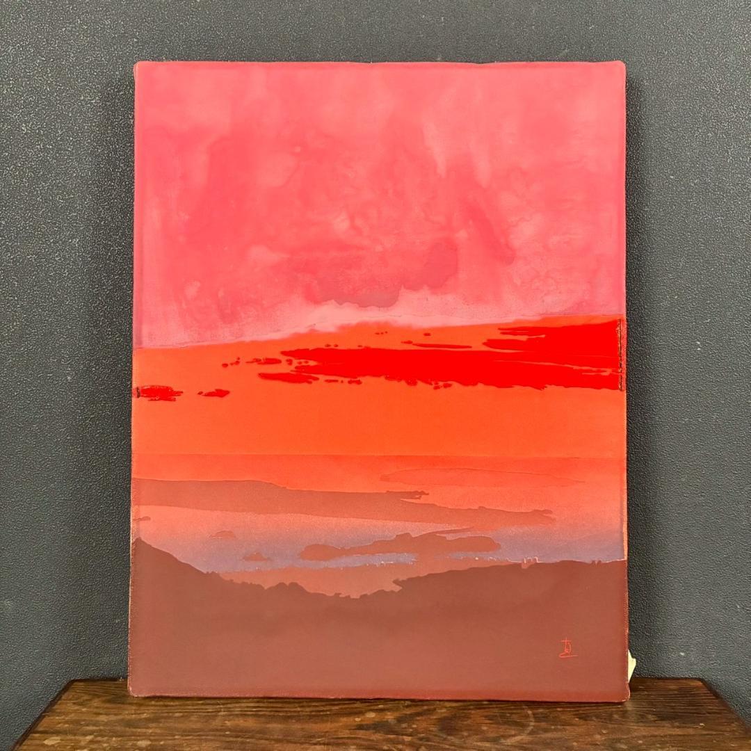 【最終値下げ】鎮西直秀「沖縄にて-羽地内海-」油彩画 油絵 直筆サイン入り F6