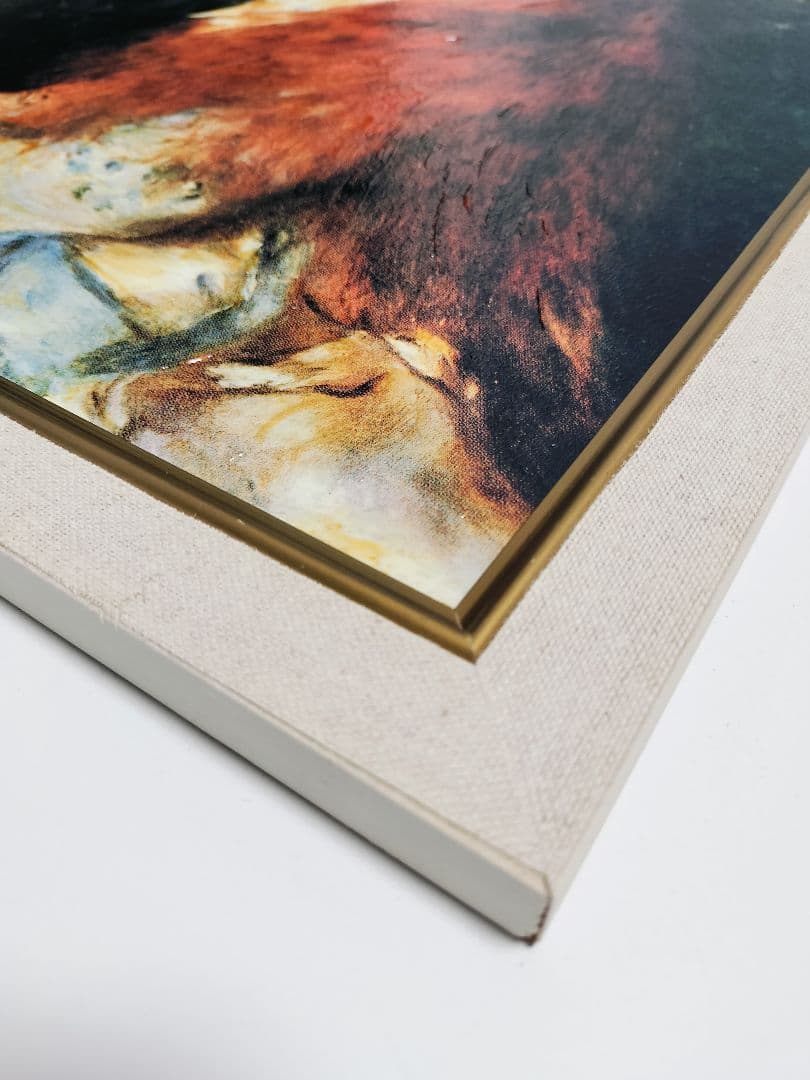 少女イレーヌ ルノワール 6号 立体複製名画 額装