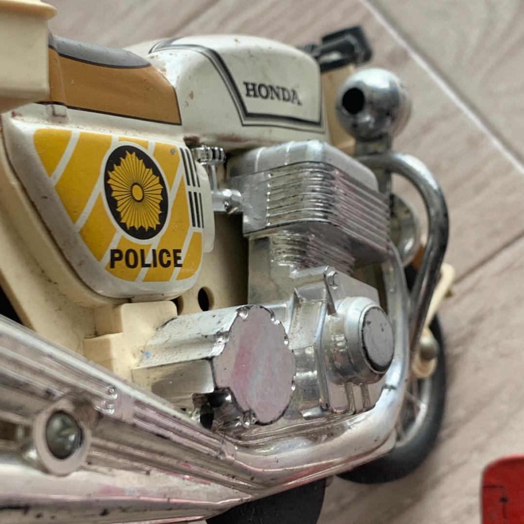 レア！昭和レトロ★HONDA 白バイ&セスナN453C ブリキのおもちゃセット