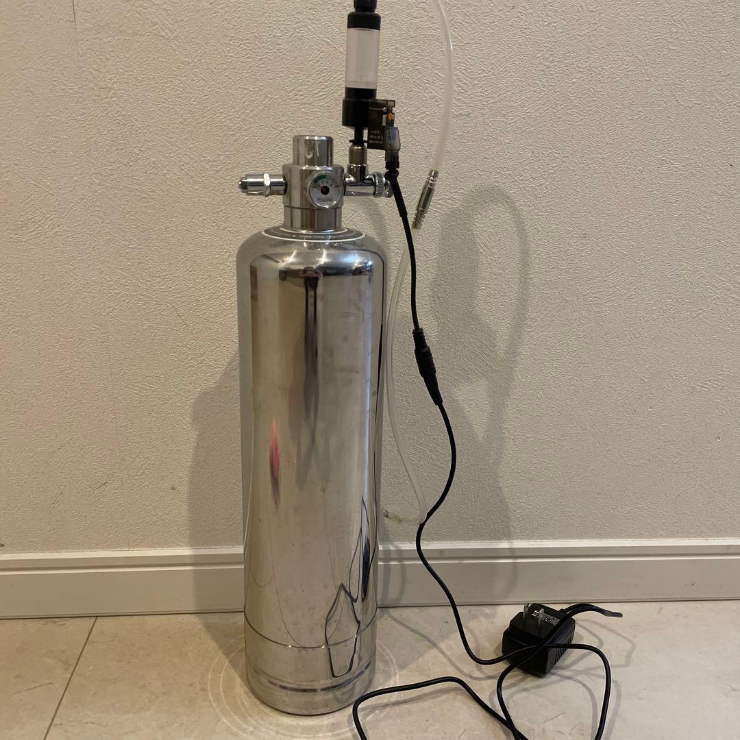 ステンレス CO2ボンベ 圧力計付き　水槽