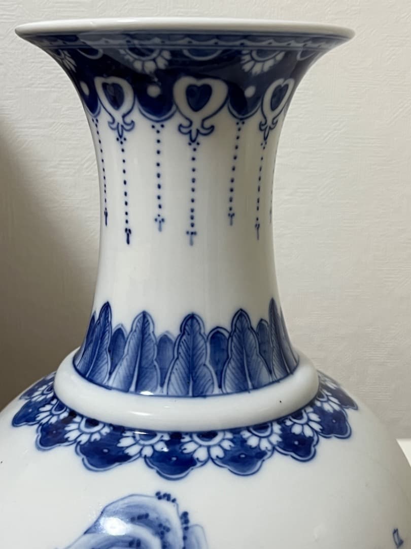 中国美術 李朝 景徳鎮 大清 古玩 山水 花器 染付