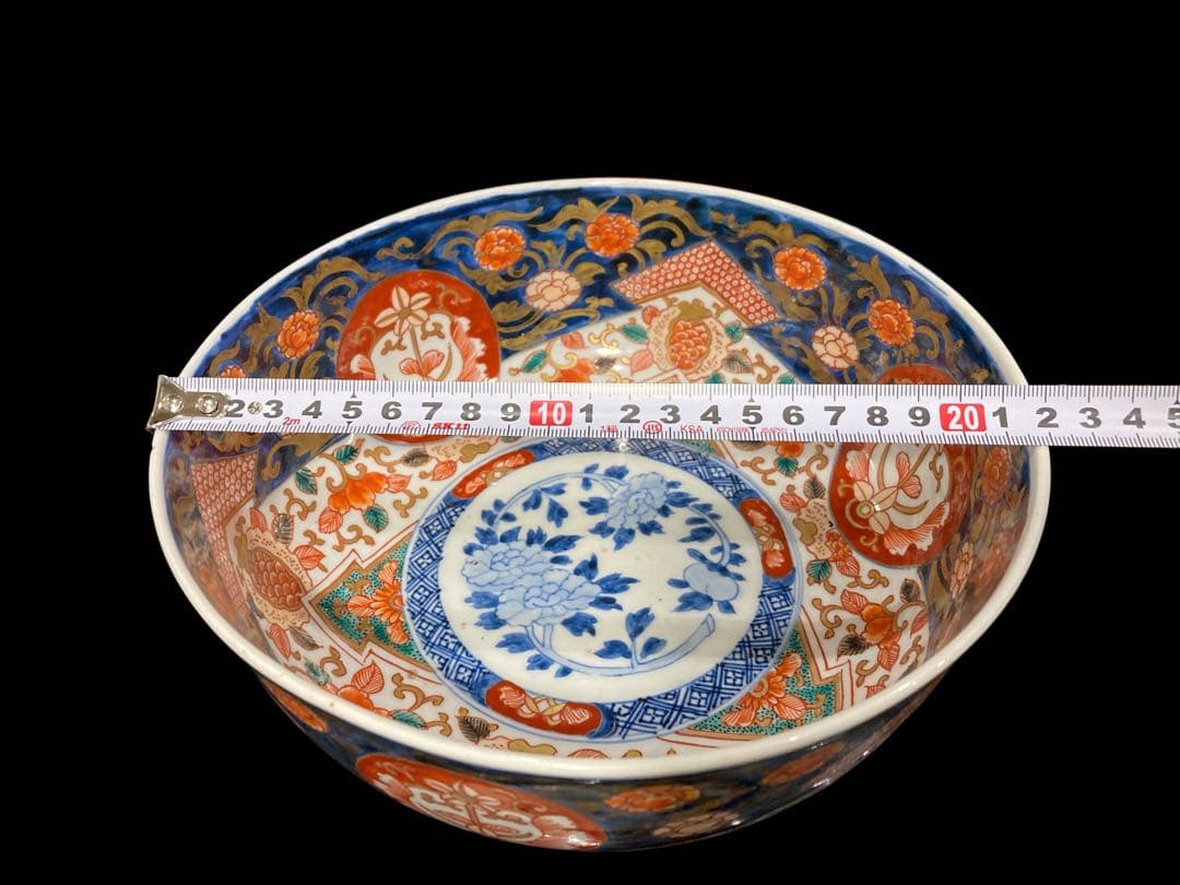 古伊万里 金彩色絵深鉢 金欄手 染錦 鉢 深鉢 時代物 古美術 骨董 古鉢