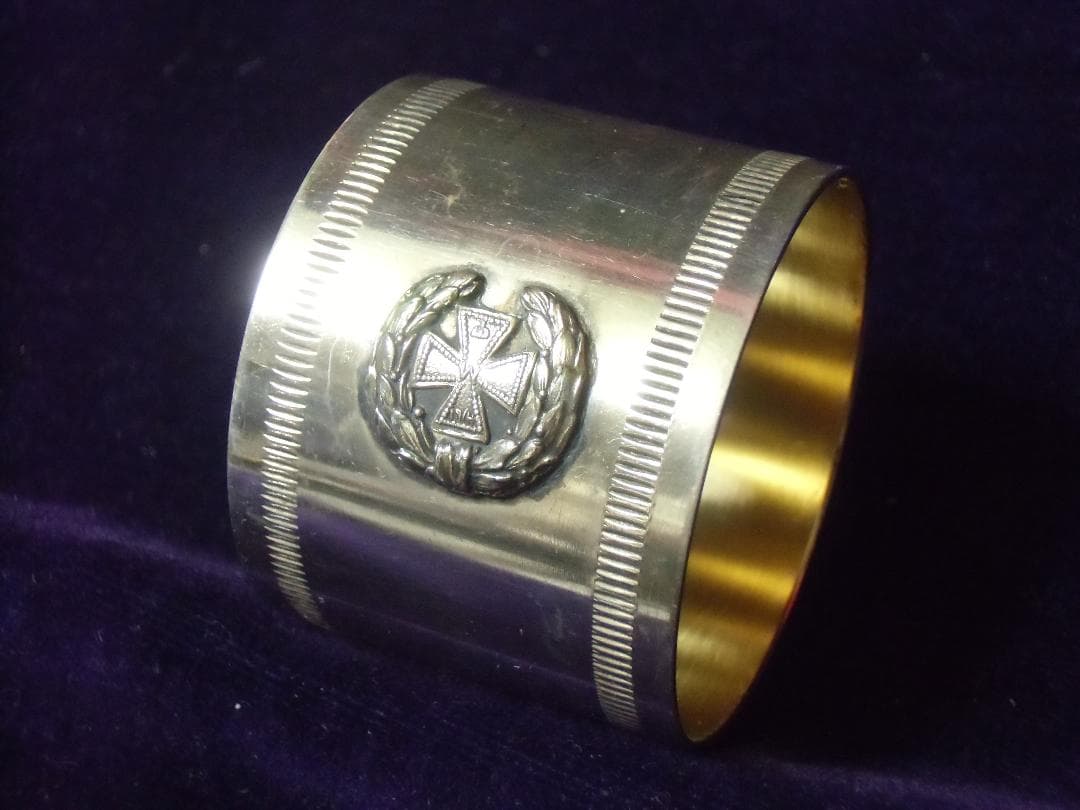 Ｗ帝政ドイツ軍/プロイセン王国＊１９１４鉄十字勲章＊銀張ナフキンリング（実物）