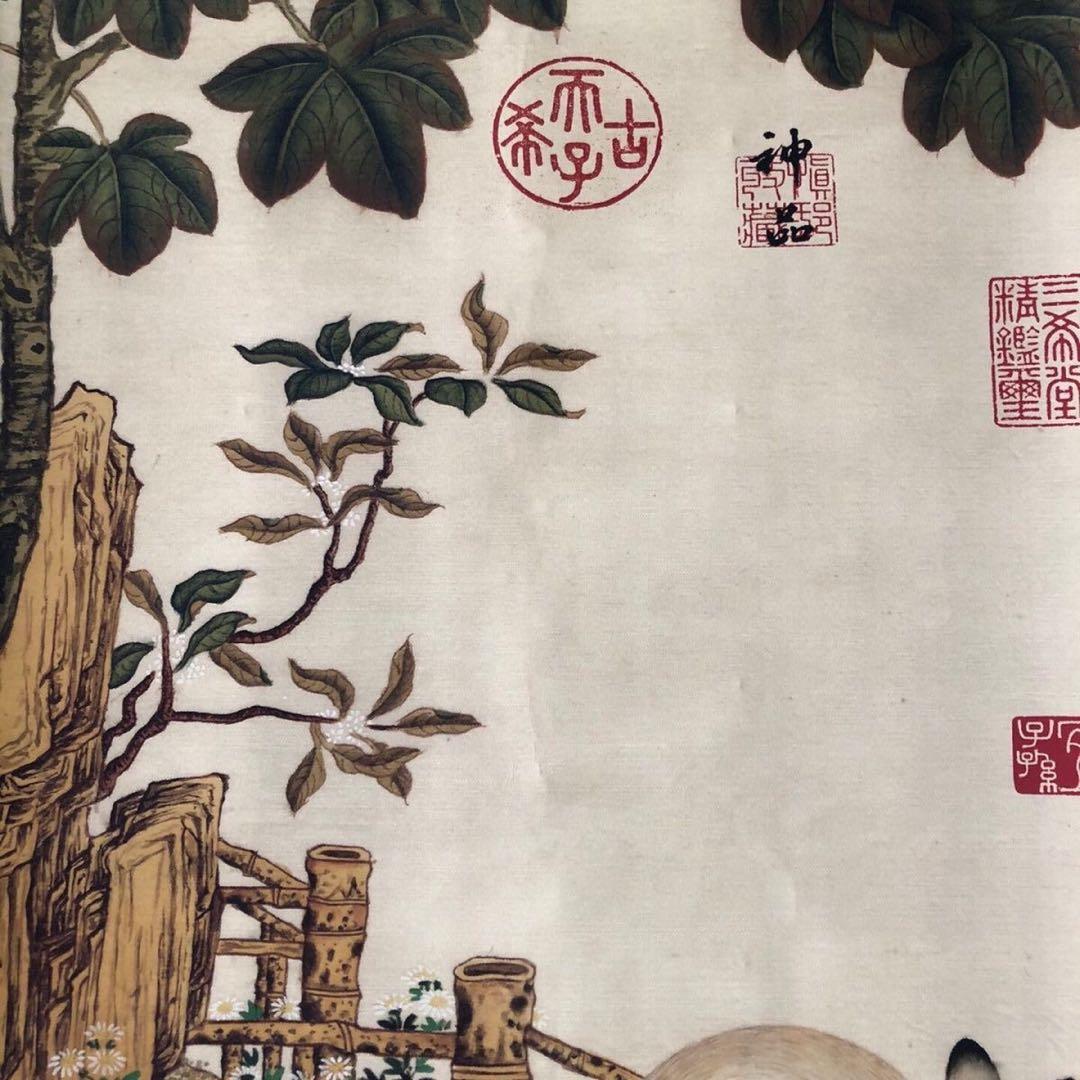 郎世宁 兎図 掛け軸｜三尺中堂｜十二生肖・卯｜表装済み