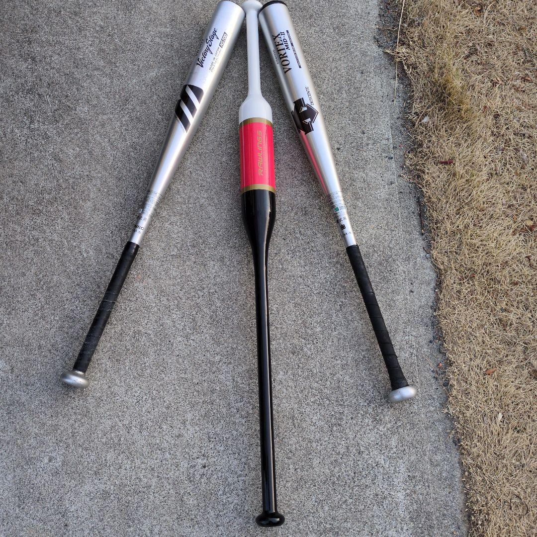 【高校野球応援】硬式用バット２本＆ローリングスの素振り用トレーニングバットセット