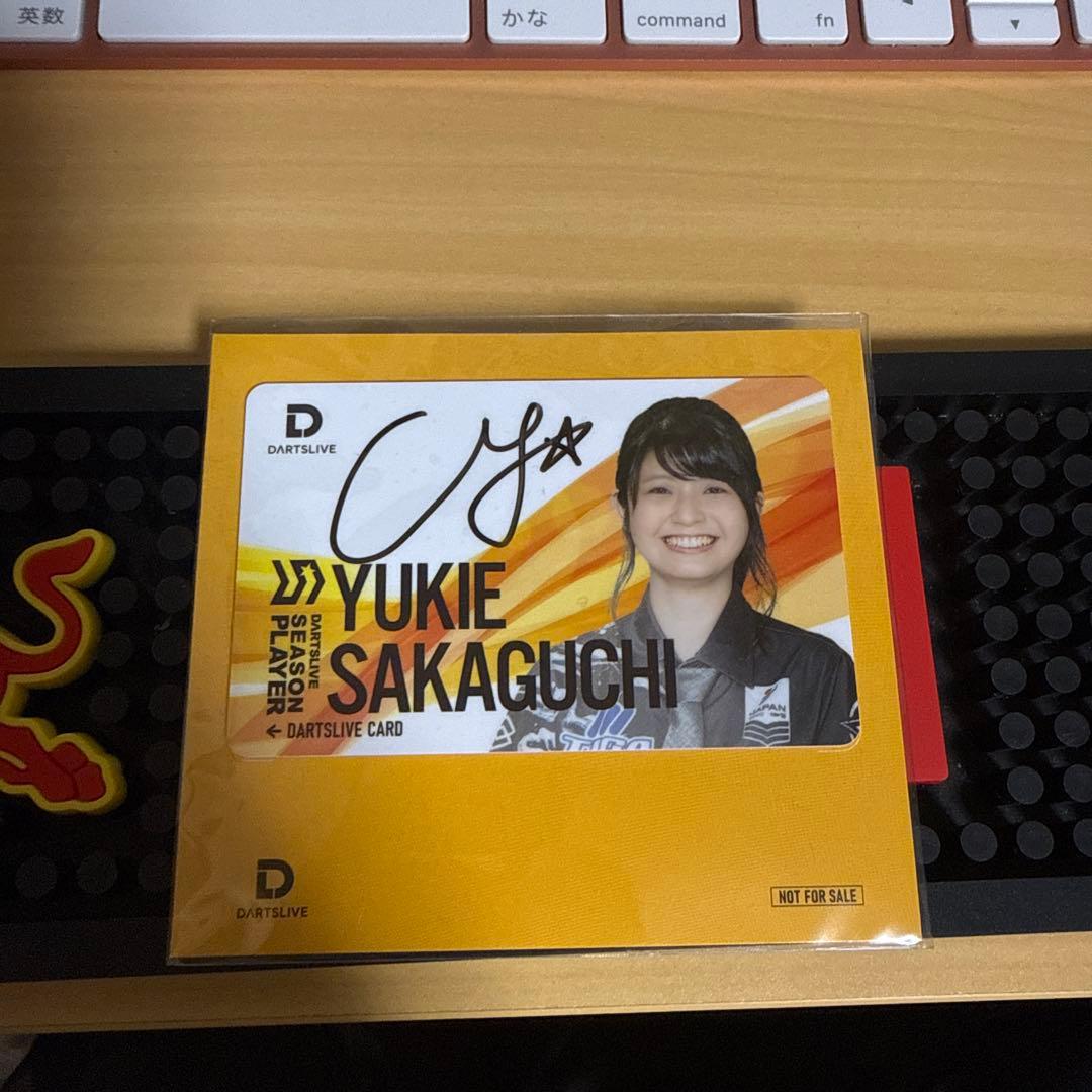DARTSLIVEカード　坂口優希恵　サイン入り