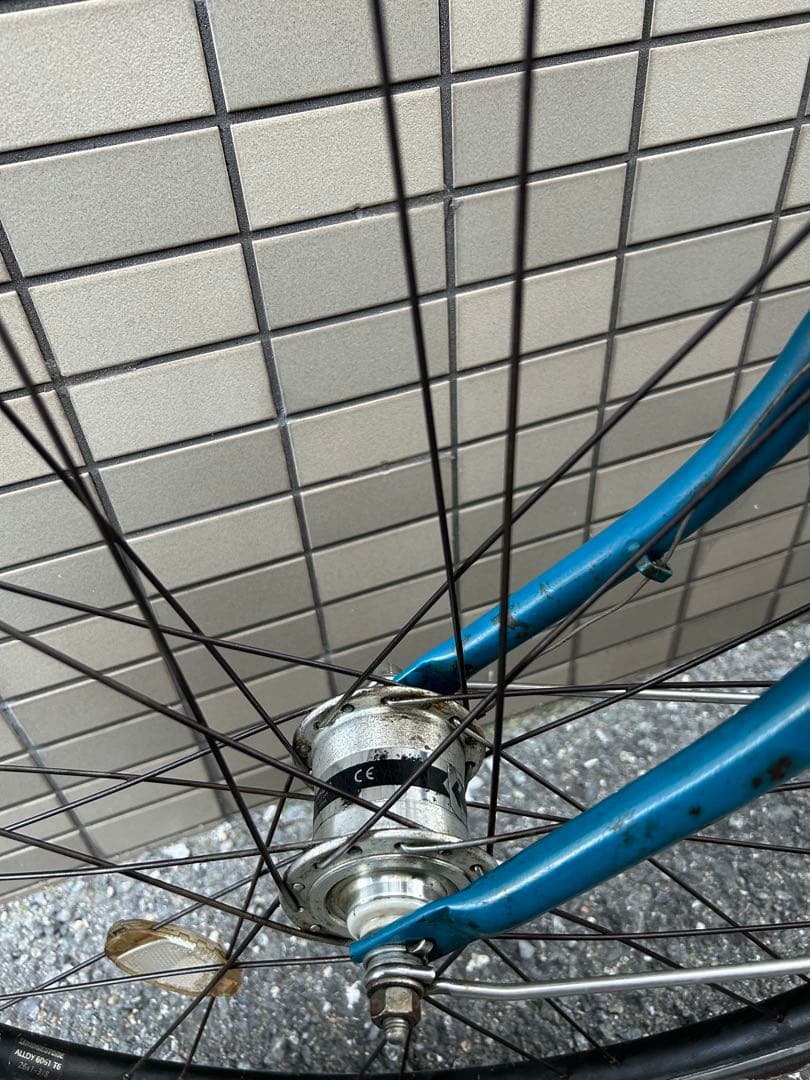 ブリヂストン　マークローザ　7s 青 クロスバイク　自転車　カゴ　受取方法注意