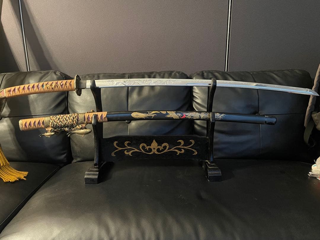 高級模造刀　太刀　居合刀　龍刻 模造刀