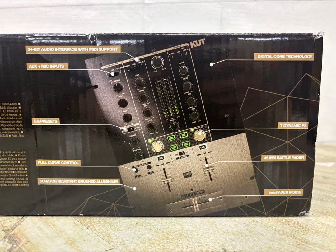 reloop USBインターフェイス搭載のデジタル2chDJミキサー KUT