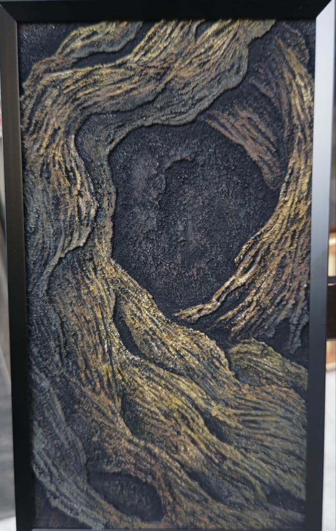 新堀菜生「棲家」M4号日本画、九段耀画廊出品作