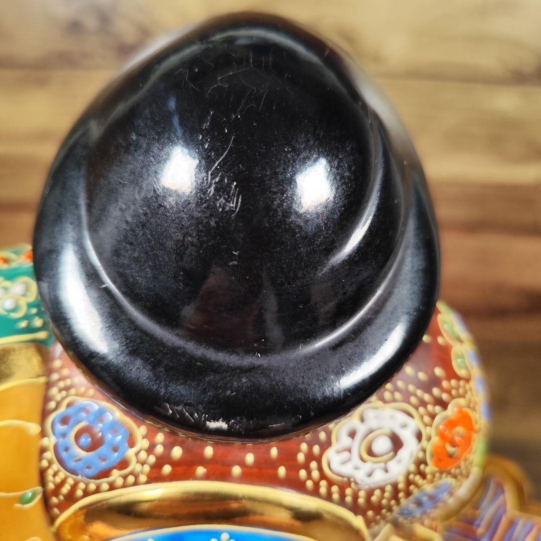 九谷焼 打ち出の小槌乗り 大黒様・盛（高さ27cm）