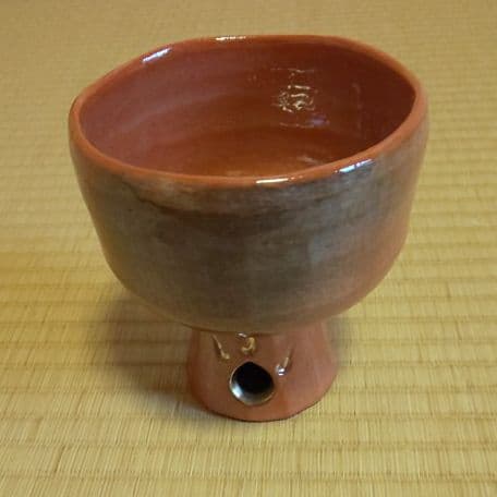 A 101 抹茶碗 赤楽 馬上杯 ・楽入作 ( 未使用品 )