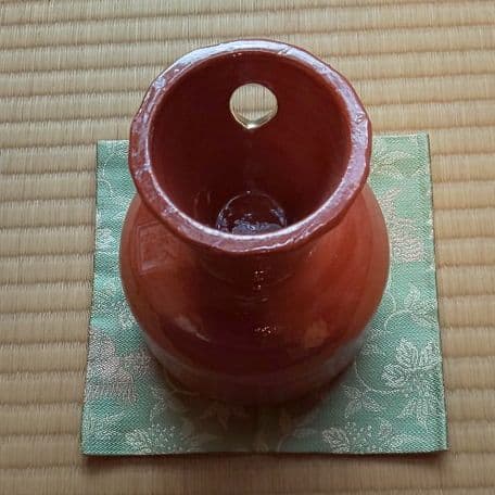 A 101 抹茶碗 赤楽 馬上杯 ・楽入作 ( 未使用品 )