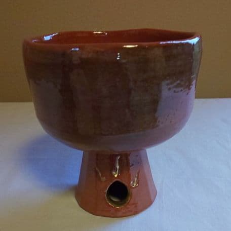 A 101 抹茶碗 赤楽 馬上杯 ・楽入作 ( 未使用品 )