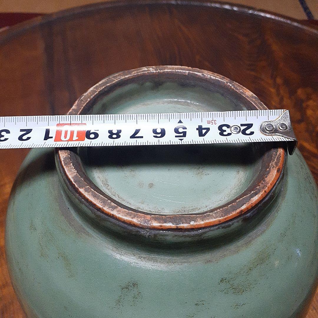 中国元時代龍泉窯浮彫雲龍図大花瓶