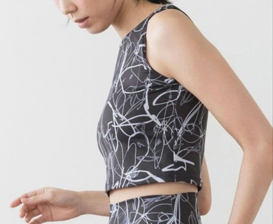 SUKALA　リボンフラワープリントブラトップレギンスヘアバンド3点セット　新品