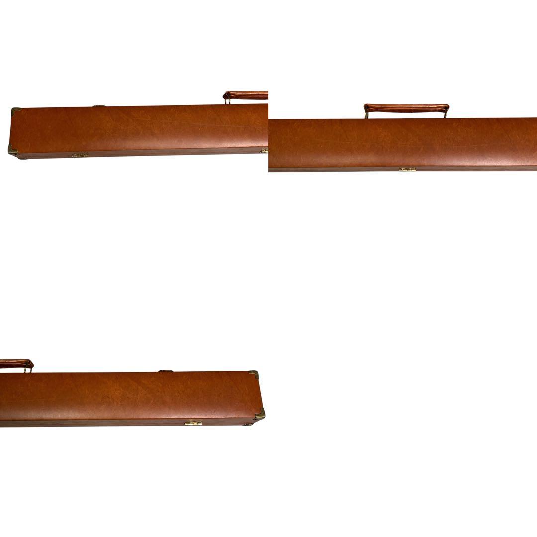 【良品】ビリヤード　プレイキュー　4剣貝装飾　木目調　バット　シャフト　ケース付