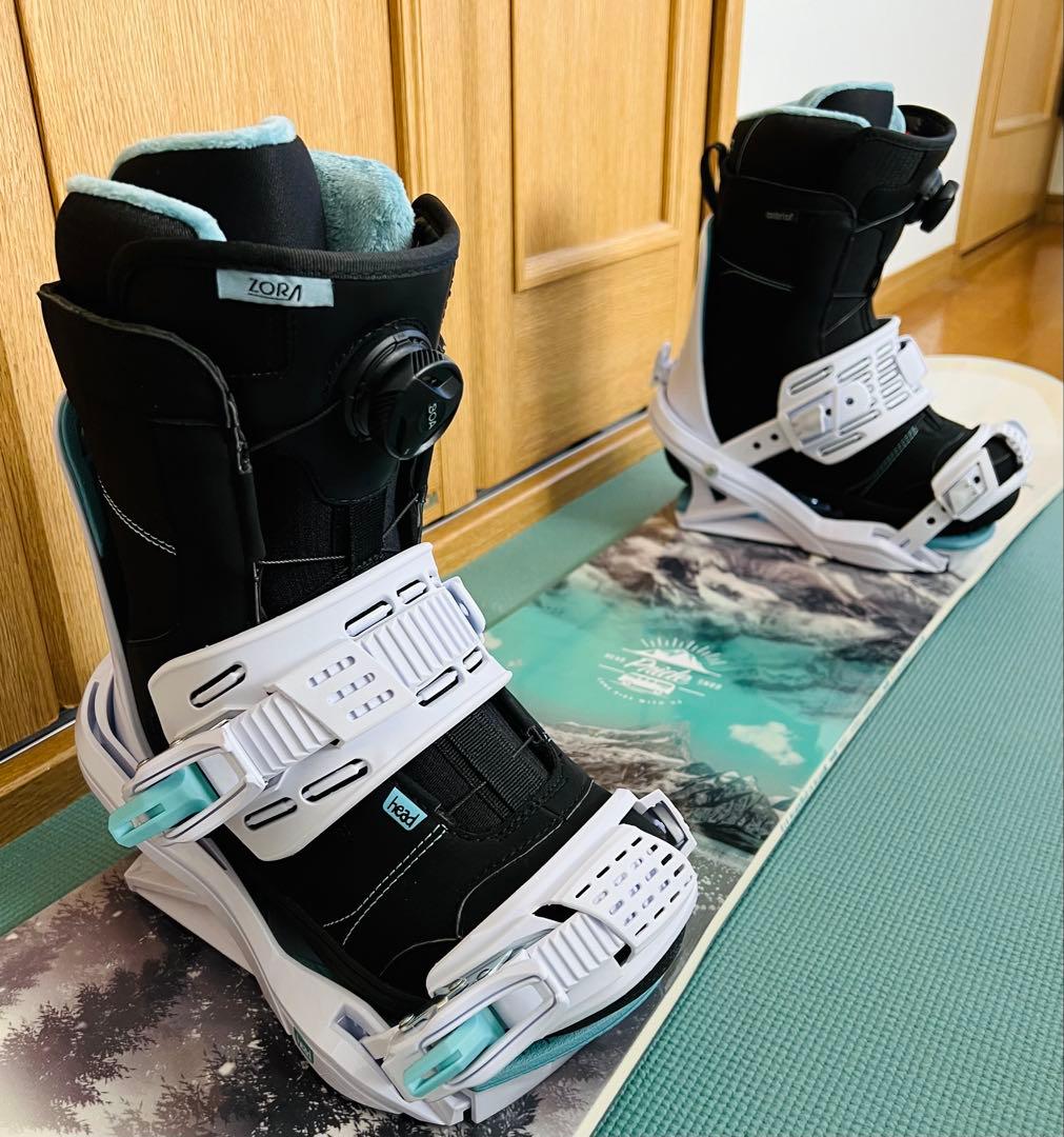 HEADスノーボードビンディングとHEADブーツ BOA(23.5cm)セット
