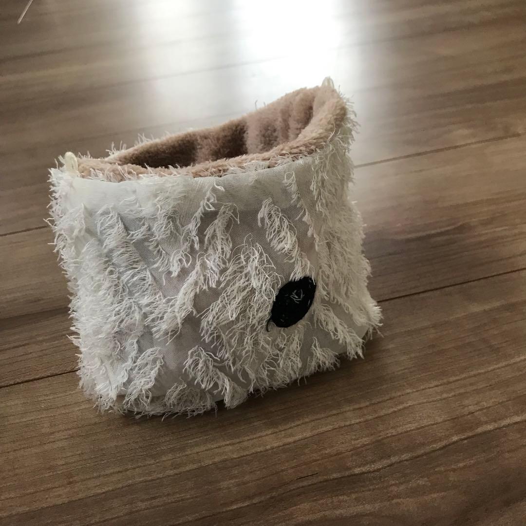 フクモモポーチ　北欧ドットシフォン