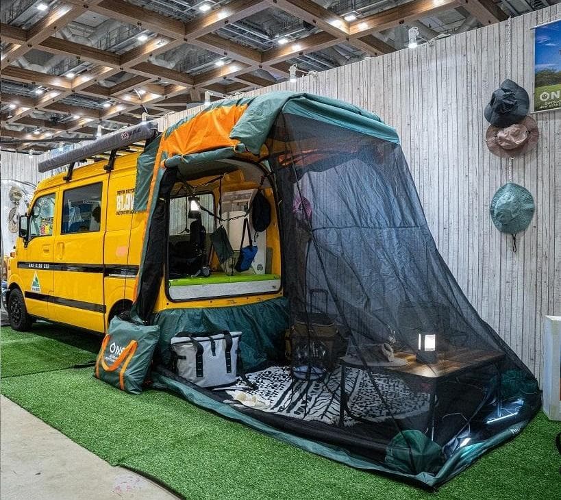 テント 車中泊 テント バックドアテント 防虫 車連結テント 3面メッシュ