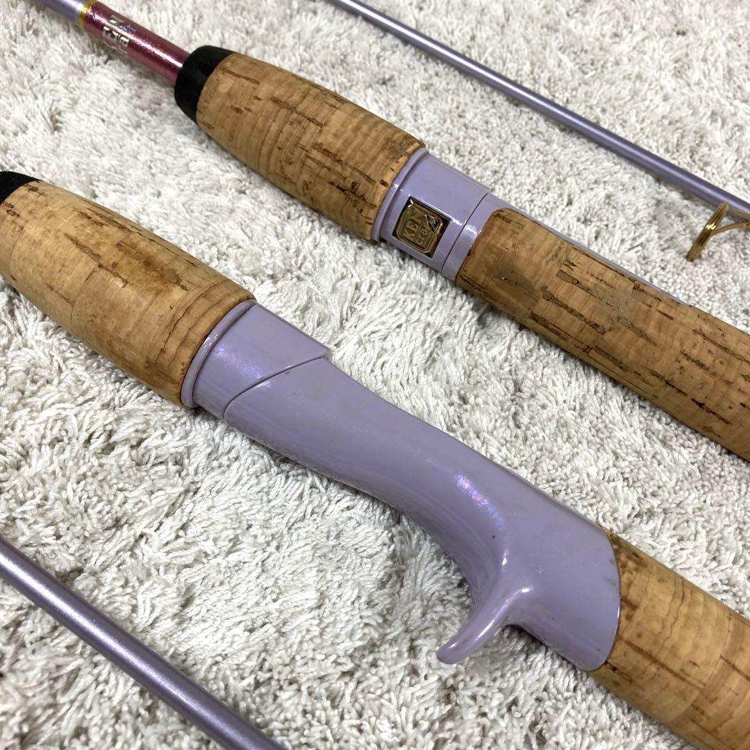ケンクラフト　ロッド2本　ベイト　スピニング　ルアー竿　バス釣り　紫　パープル