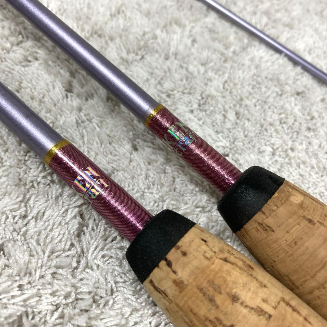 ケンクラフト　ロッド2本　ベイト　スピニング　ルアー竿　バス釣り　紫　パープル