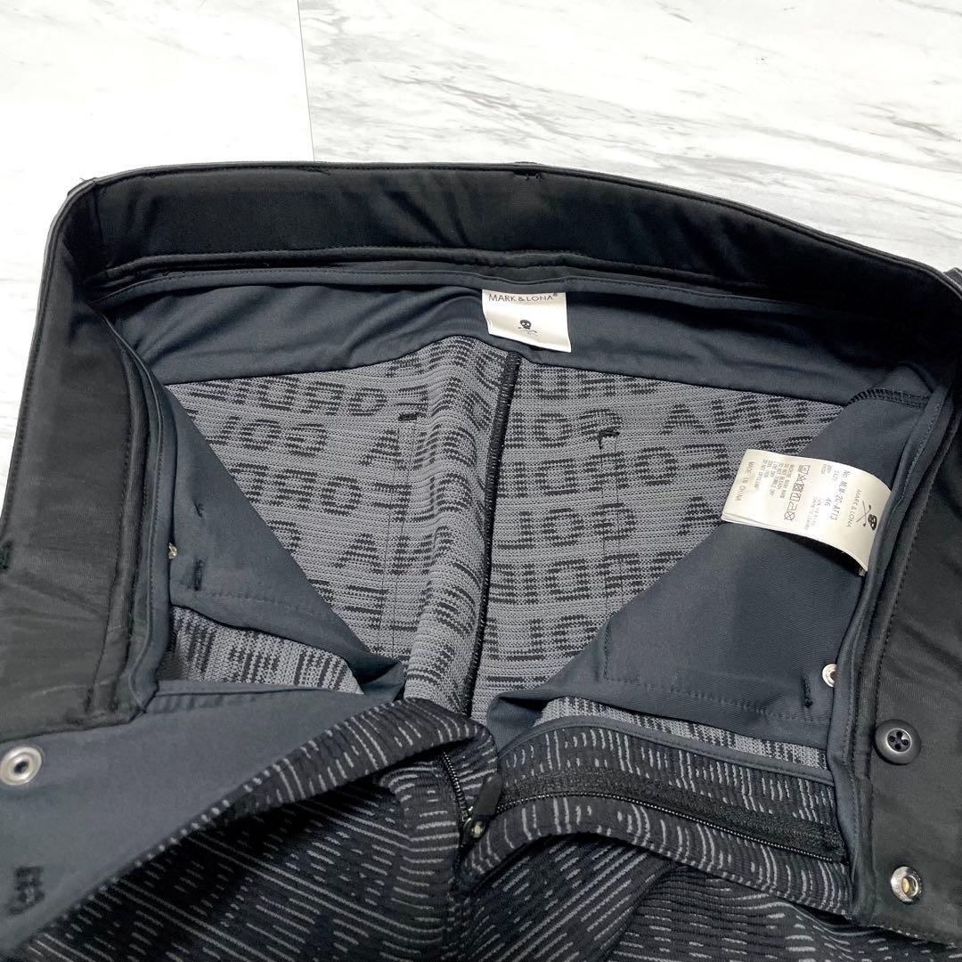 未使用級 近年⭐️マークアンドロナ ストレッチロングパンツ ジャガード 総柄 46