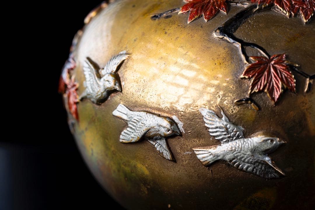 香炉 宮部篤良 大日本京都住 一光堂 花押 象嵌細工 明治期 時代物 古美術