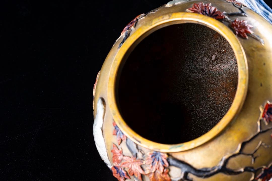 香炉 宮部篤良 大日本京都住 一光堂 花押 象嵌細工 明治期 時代物 古美術