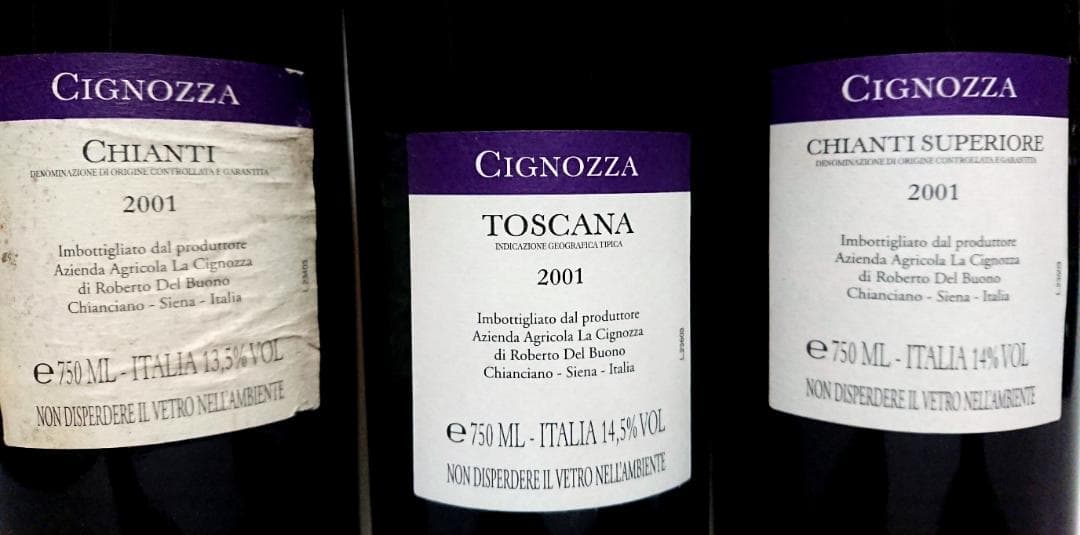 Cignozza　2001　ワイン　3本
