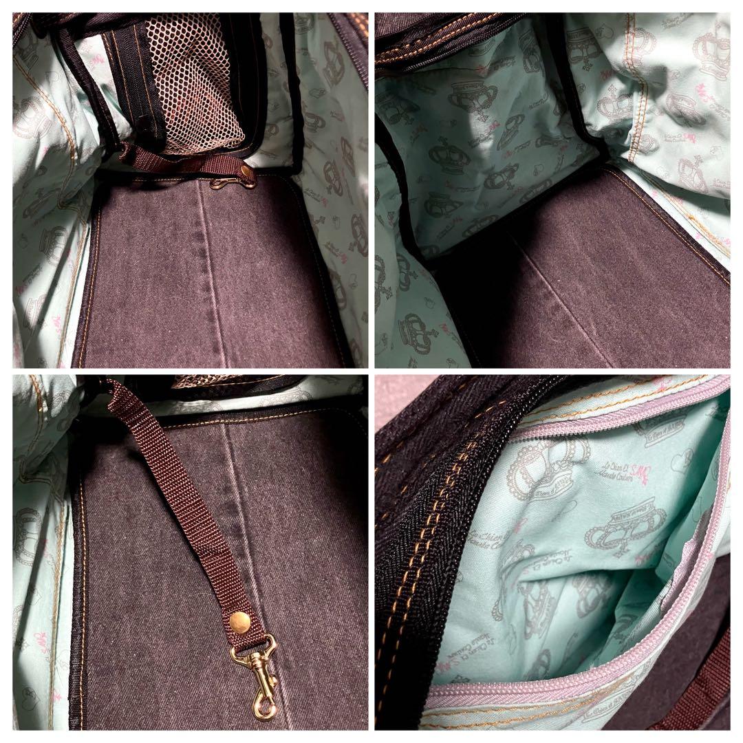 ルシアンエサヨ［リデューグレース］デニム　トートバッグ　犬、猫　2way