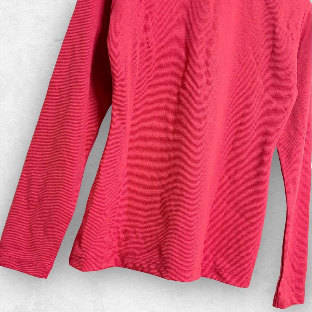 【新品】JUN&ROPE ポロシャツ 長袖 ゴルフ ウェア UVカットM 赤