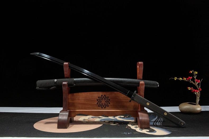 戦術刀 中金 古兵器 武具 刀装具 鋼刀 冷兵器 黒武者 護身工具 武士道