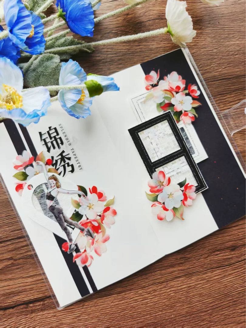 娜娜工坊《彤云》海外マスキングテープ マステ 【2718】