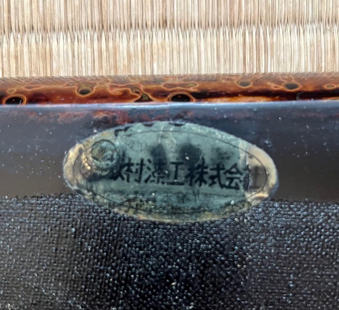 漆器の四角い大型盆76x76cm(総推朱)