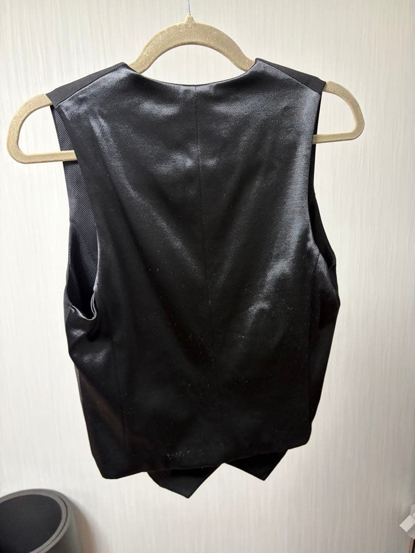 【テーラー雅製】社交ダンス用黒ベスト【美品】